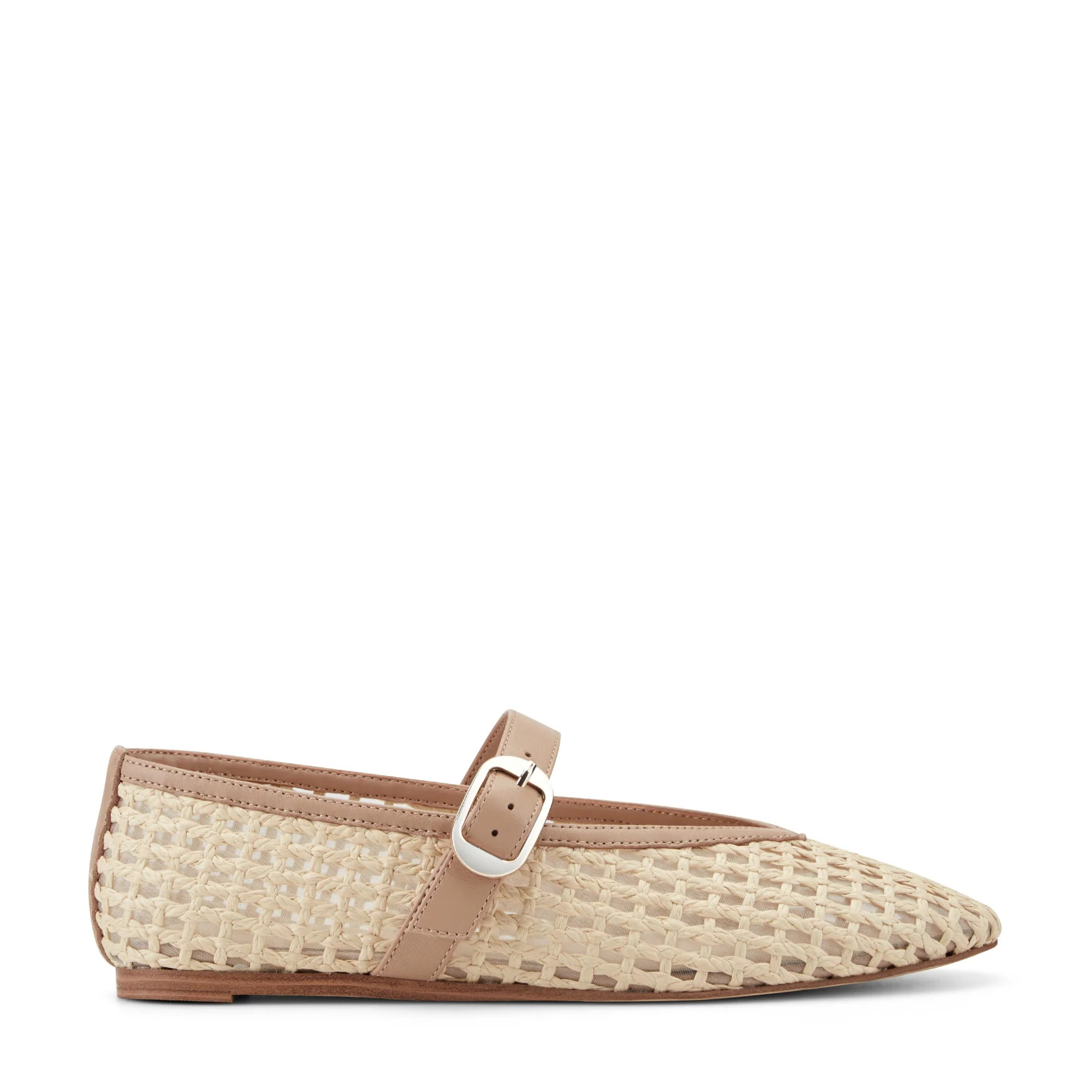 Women's Godea Mary Jane Ballet Flat - Light Natural Raffia | Marc Fisher Footwear | Marc Fisher