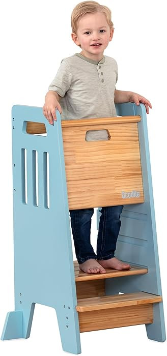 OCODILE Toddler Tower with a Sliding Door and 3 Adjustable Heights - Complete Toddler Kitchen Sto... | Amazon (US)