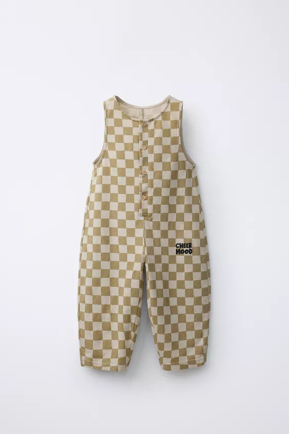 SALOPETTE LONGUE À DAMIER | Zara US