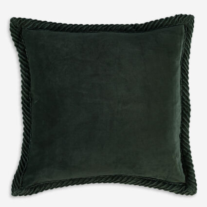 Green Bordered Cushion 50x50cm | TK Maxx