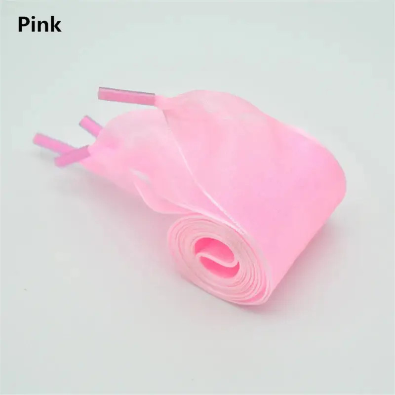 1 pair Shoelace - 2.5cm/0.98in Widened Transparent Chiffon Yarn Shoelaces Flat Silk Big Bow Wide ... | Temu Affiliate Program