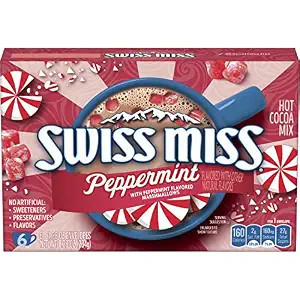 Swiss Miss Peppermint Flavored Hot Cocoa Mix, 6 Count Hot Cocoa Mix Packets | Amazon (US)