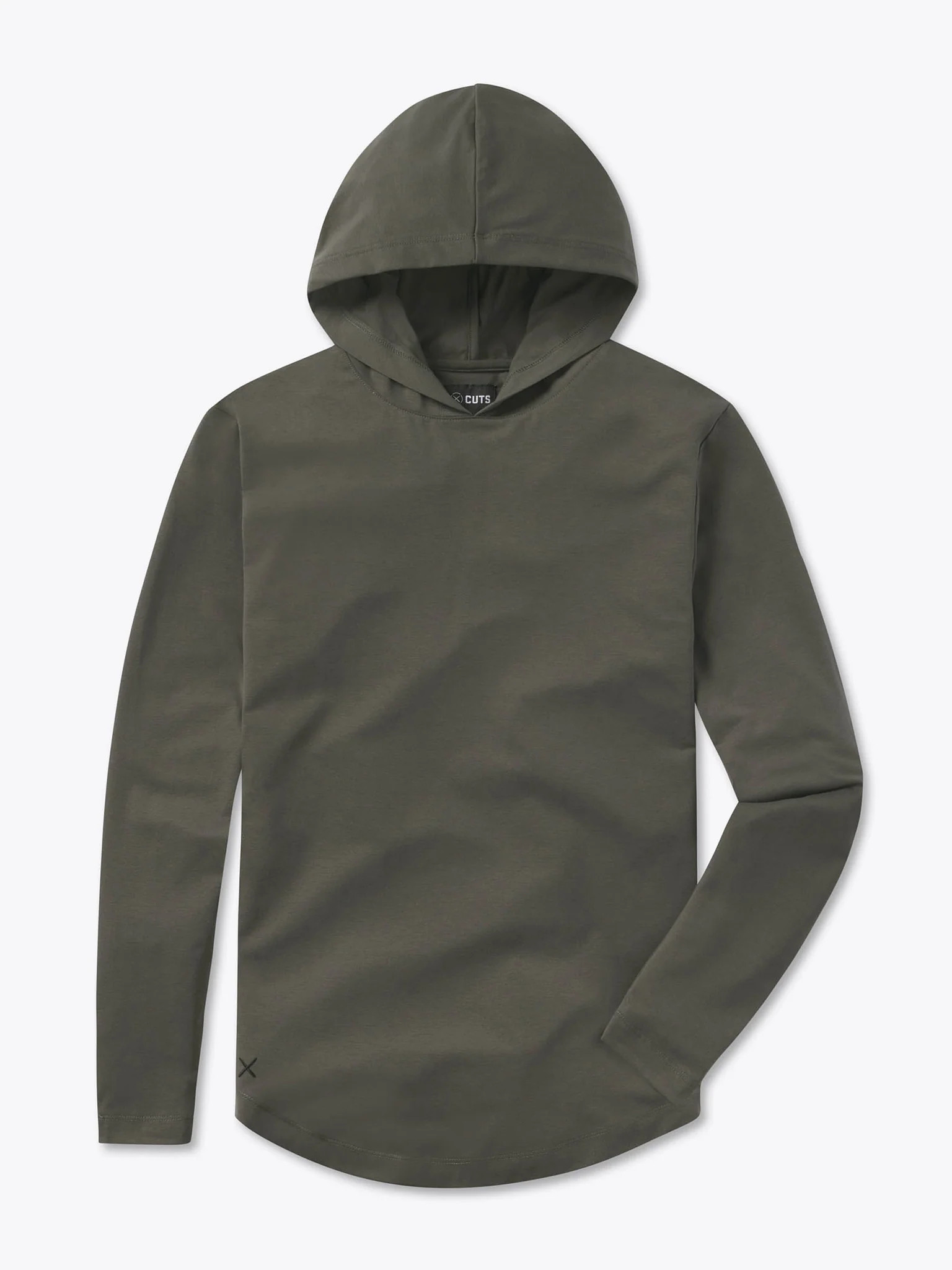 AO Long Sleeve Hooded Curve-Hem | Cuts Clothing Inc.