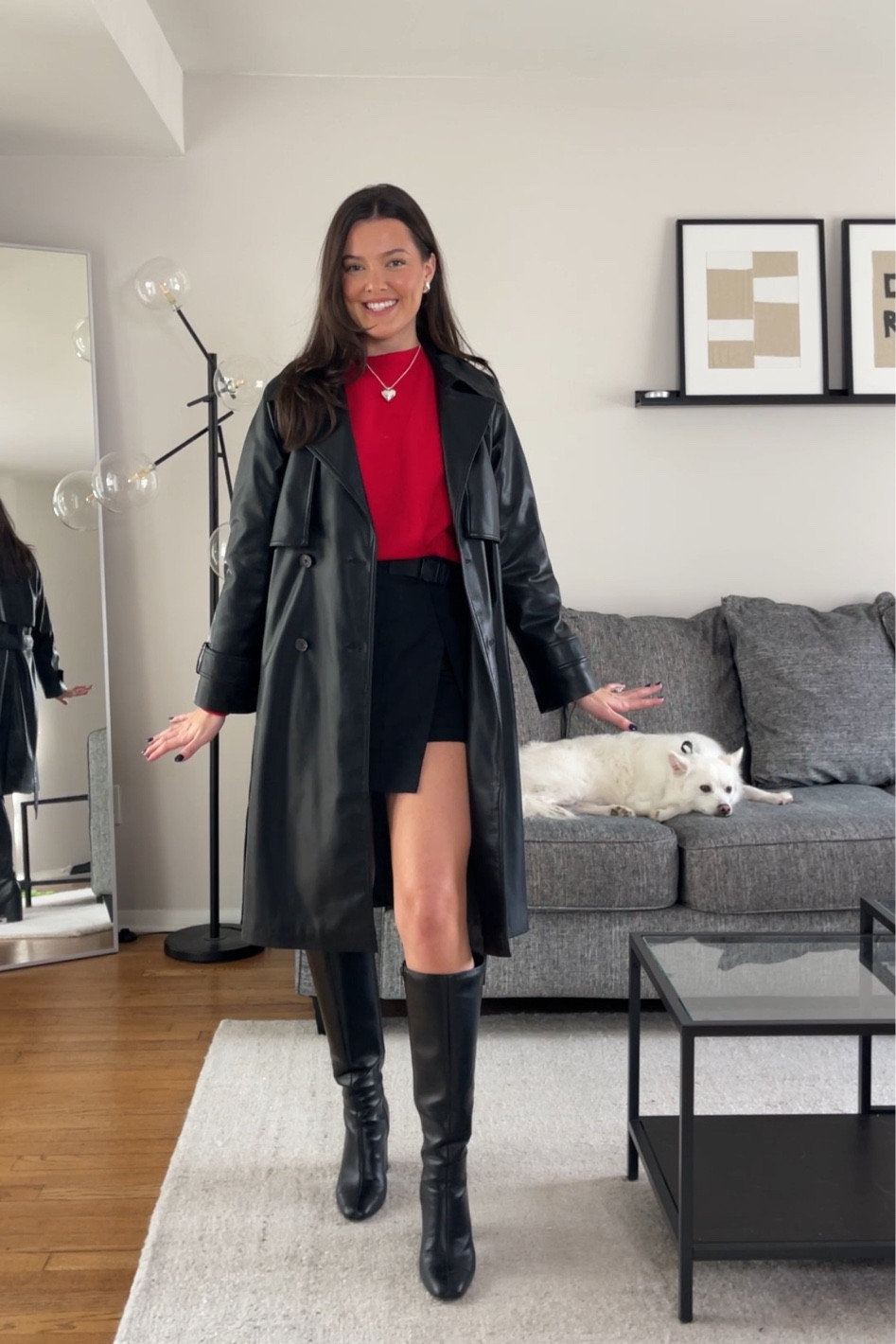 Wearing XL in the sweatshirt, S in the coat, XS in the skirt! Boots are very old, linking similar! 

#LTKfindsunder100 #LTKstyletip #LTKSeasonal