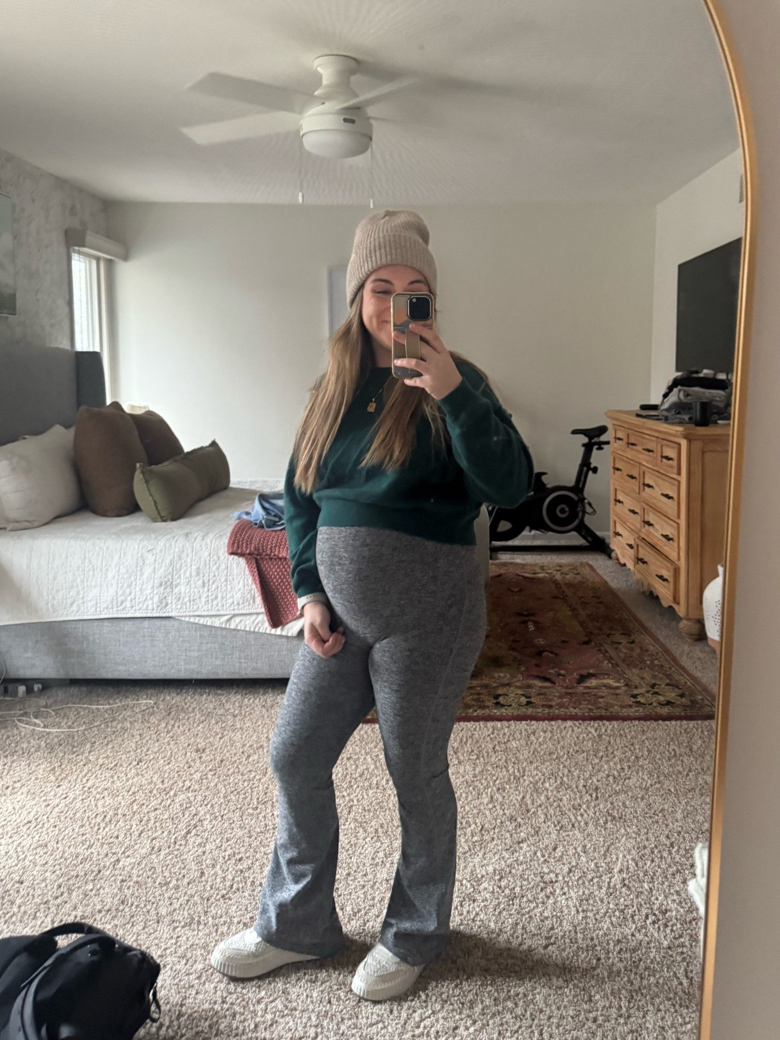 Finding maternity clothes that I feel cute in is hard! There two came in my Nuuly this month. The linked leggings are from this brand but I don’t see the flare on their website  

#LTKFamily #LTKBaby #LTKBump