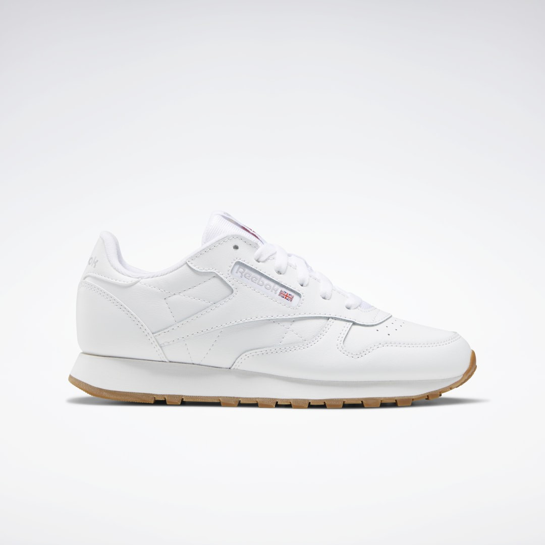Reebok Unisex Classic Leather Shoes - Grade School in Ftwr White/Ftwr White/Reebok Rubber Gum-02 Siz | Reebok (US)