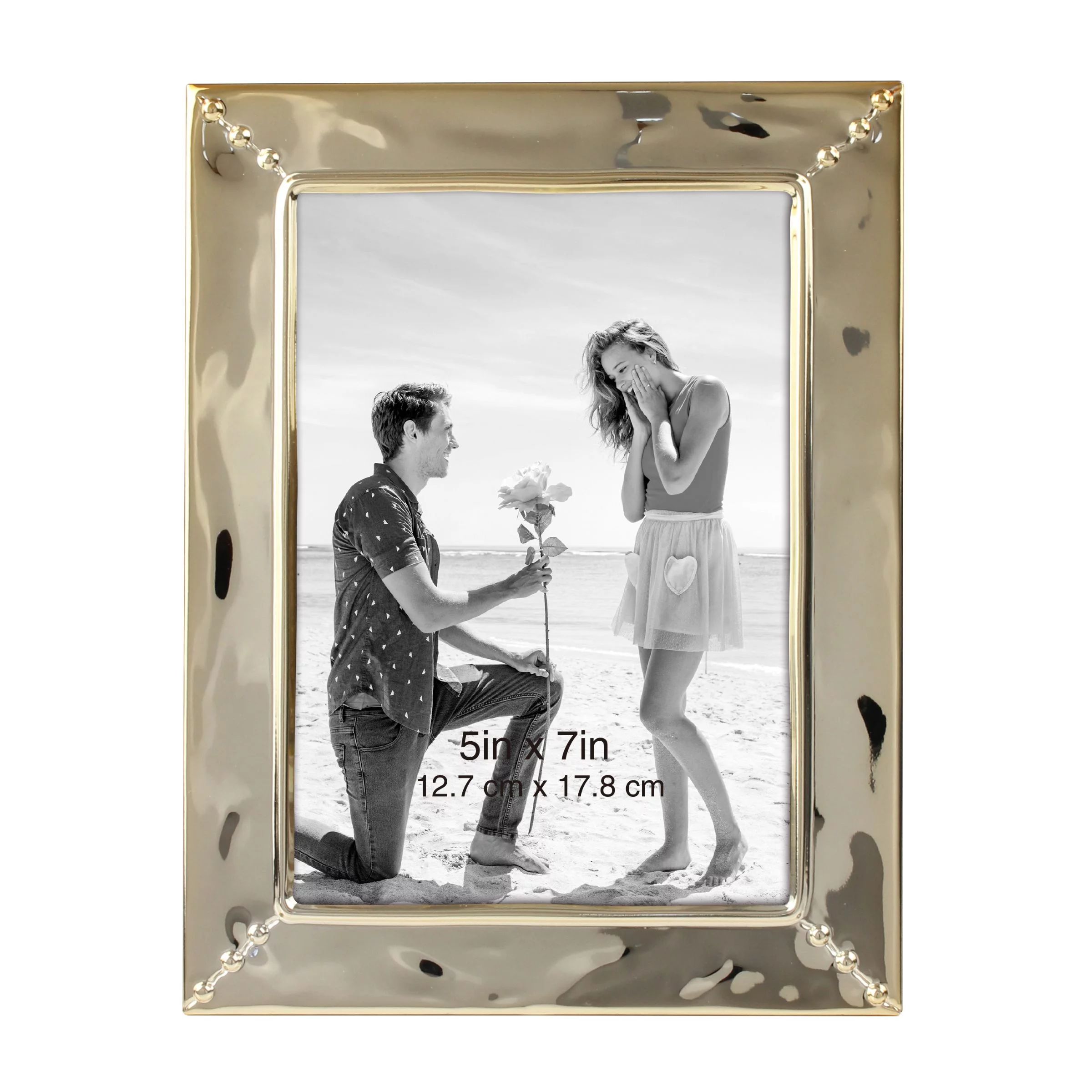Better Homes and Gardens 5" x 7" Rectangle Metal Tabletop Picture Frame, Gold | Walmart (US)