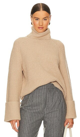 LPA Sabri Turtleneck Sweater in Tan. - size S | Revolve Clothing (Global)