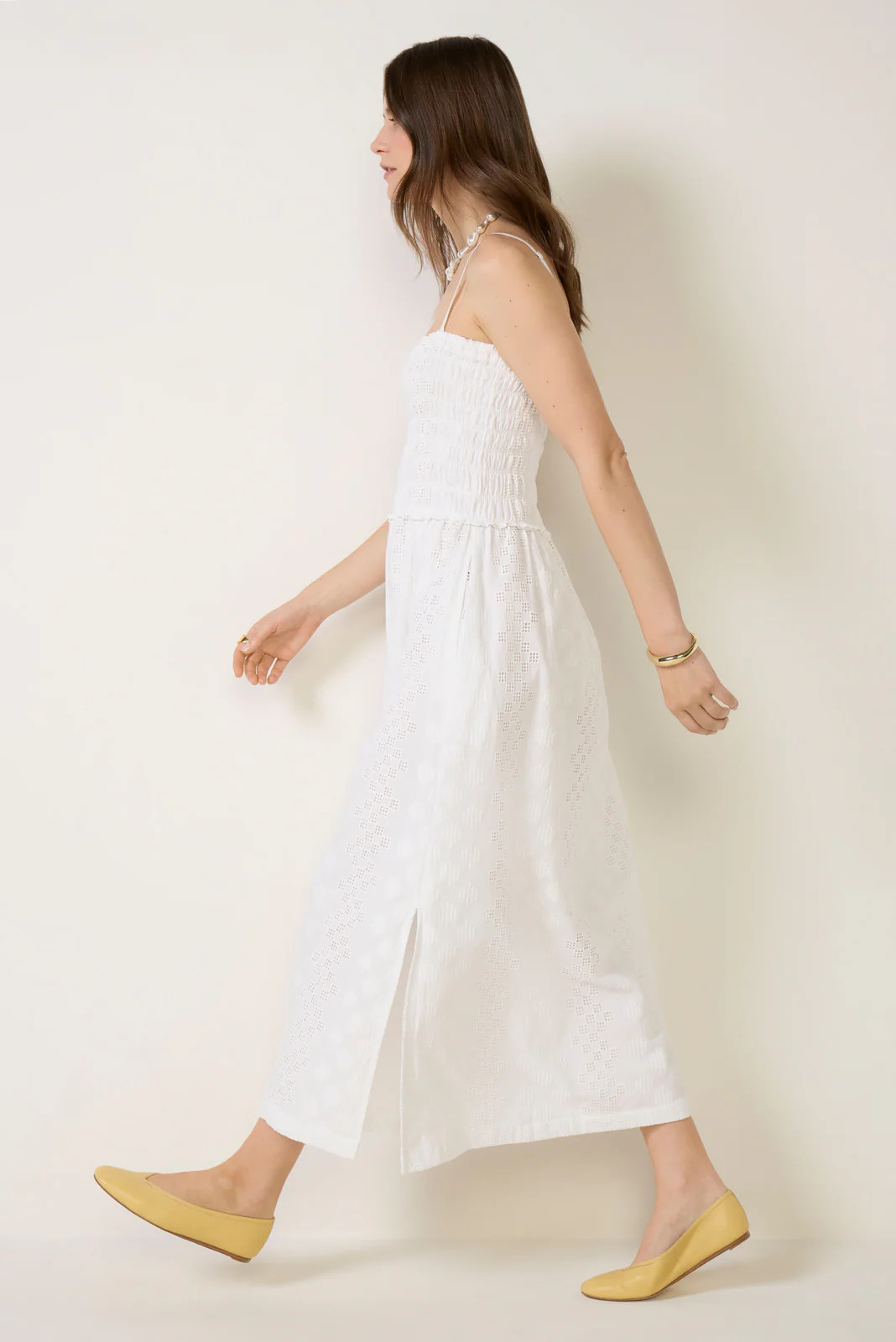 Kyleah Geo Eyelet Dress | Evereve