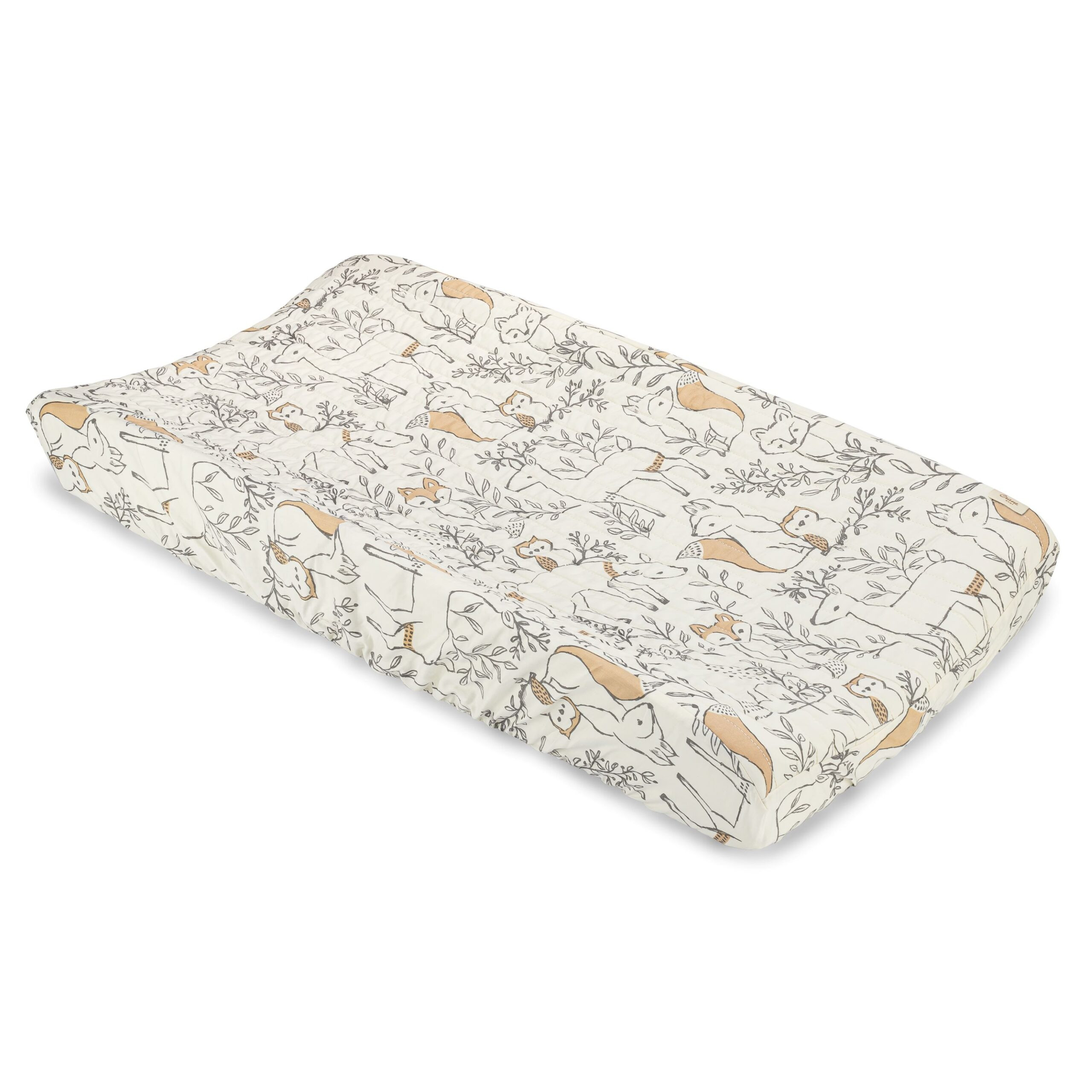 Ezra Woodland Changing Pad Cover | Crane Baby | Crane Baby