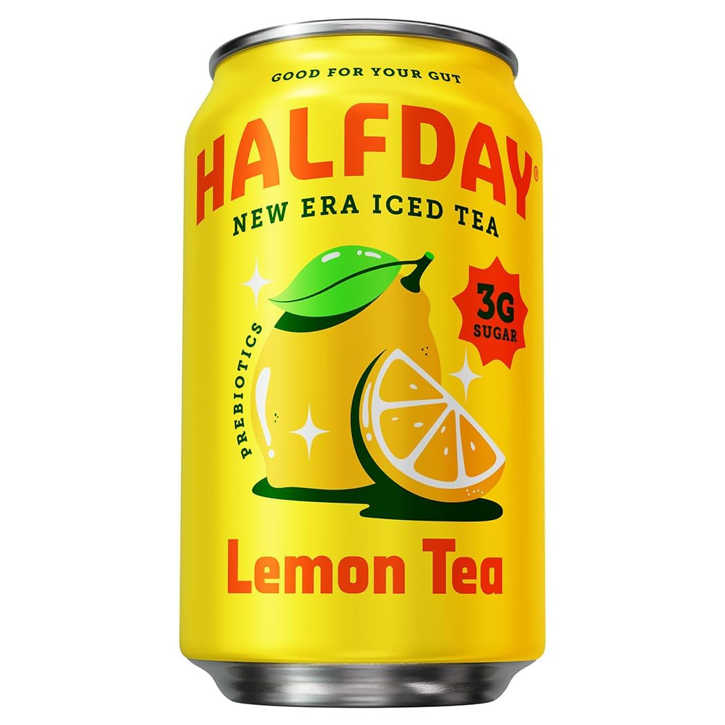 Halfday, Prebiotic Lemon Iced Tea, 12 Fl Oz Can | Amazon (US)
