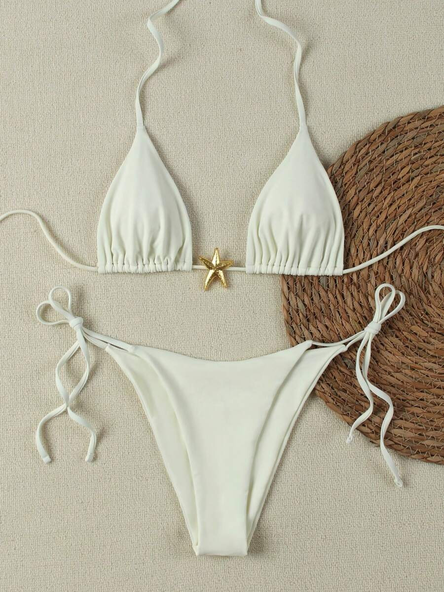Sexy Solid Color Starfish Design Women Bikini Summer | SHEIN