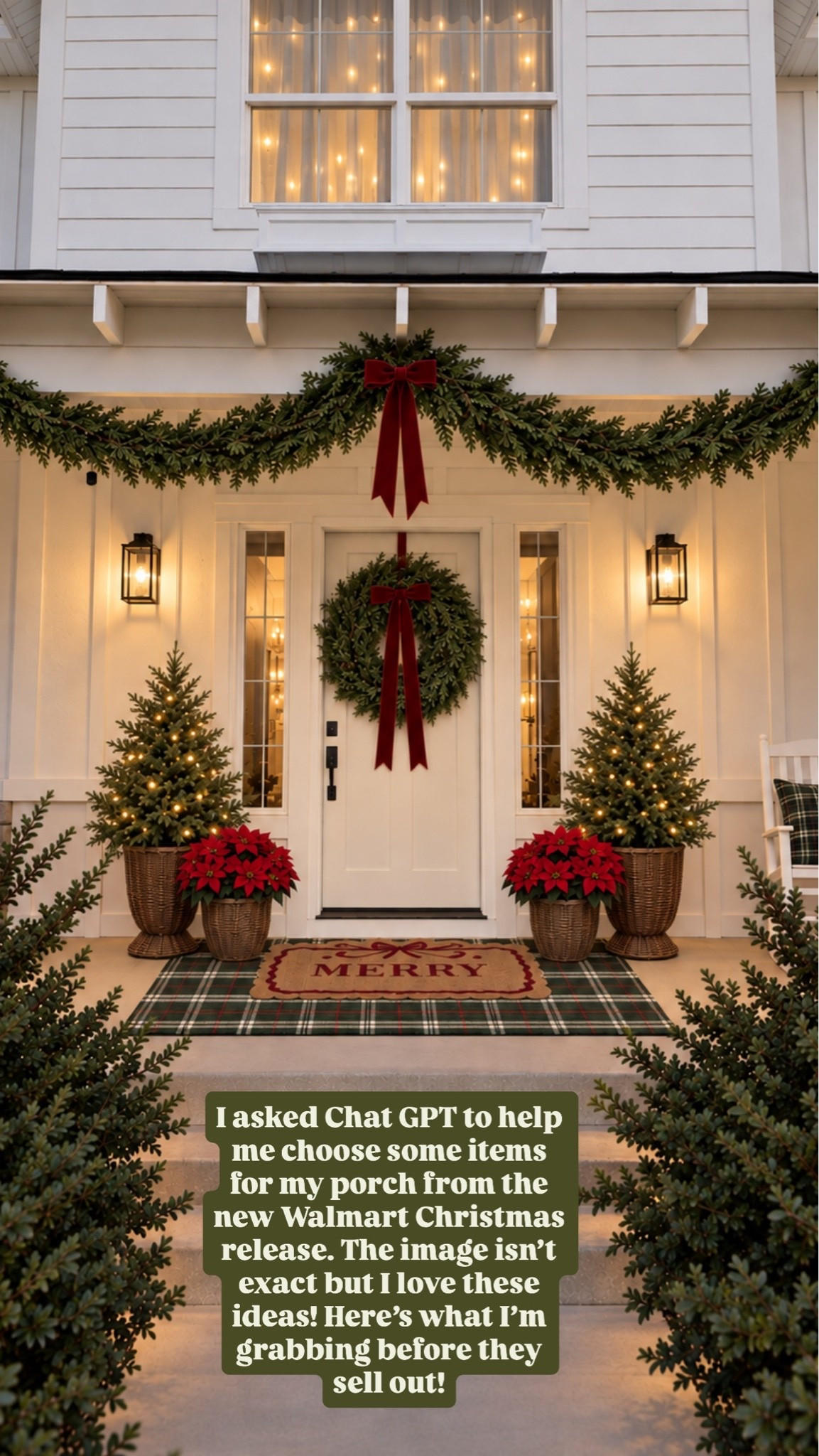 Asking chat to show me my Christmas porch so I can grab some popular items from the new Walmart release! #Christmas #Winterporch #Christmasporchidea

#LTKSaleAlert #LTKHome #LTKSeasonal