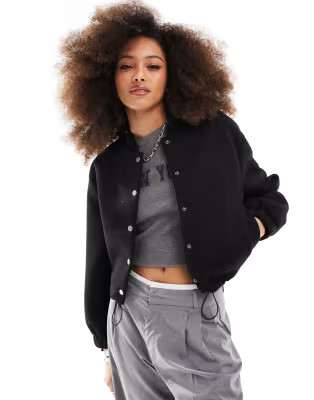 ASOS DESIGN scuba bomber jacket in black | ASOS (Global)