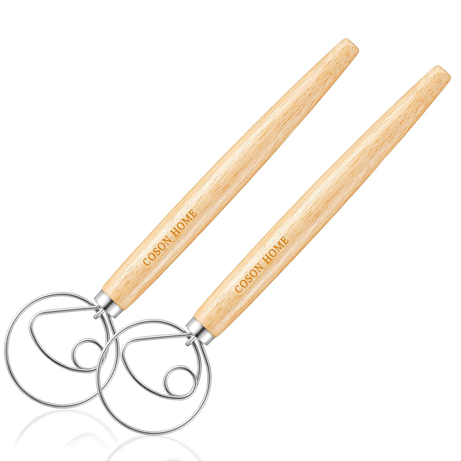Coson Home Danish Dough Whisk, Mixing Tool for Sourdough Bread Baking Pack of 2 | Amazon (US)