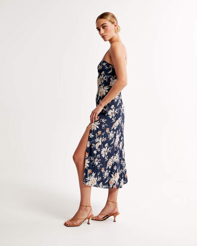High-Slit Midi Dress | Abercrombie & Fitch (US)