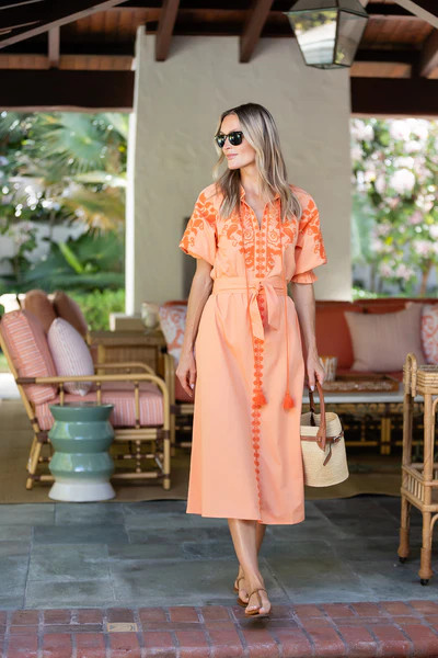Short Sleeve Coatue - Coral | Julia Amory