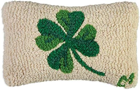 Chandler 4 Corners Artist-Designed Shamrock Hand-Hooked Wool Decorative Throw Pillow (8 in x 12 i... | Amazon (US)