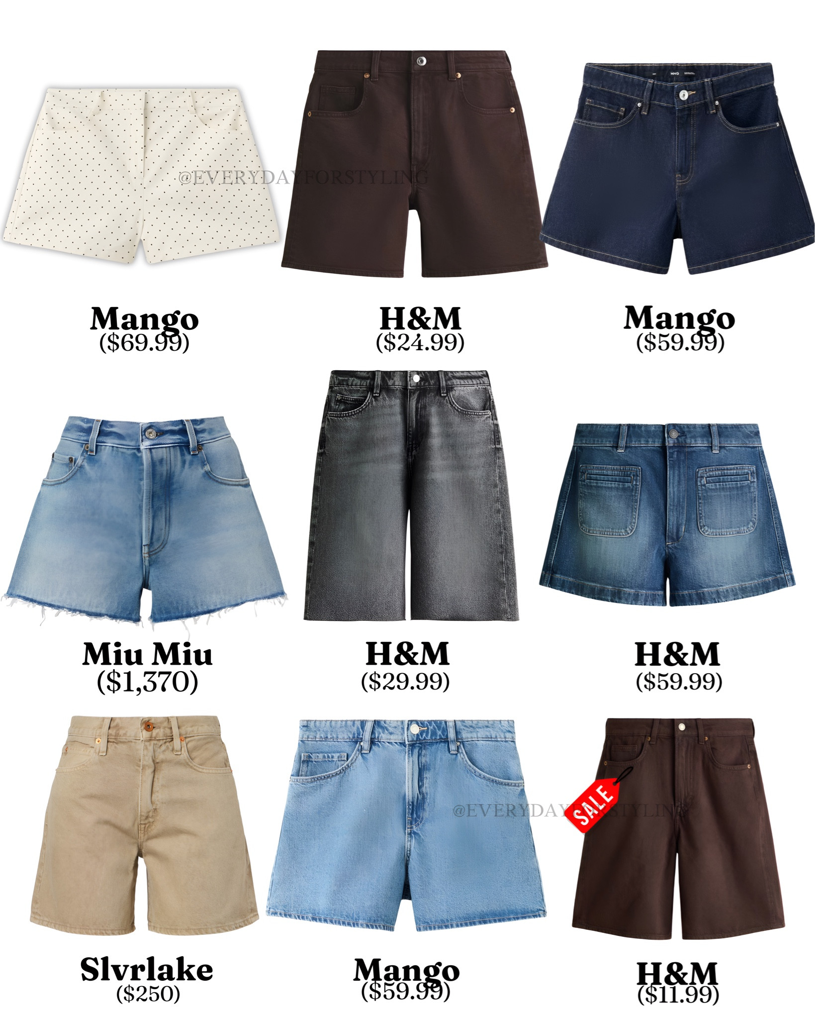 Your perfect pair of denim shorts exists in this edit — and the price range means absolutely no excuses 🤎

denim shorts edit 2026, best denim shorts women, Miu Miu denim shorts, H&M denim shorts, Mango shorts summer, Slvrlake shorts, longline denim shorts, raw hem denim shorts, how to style denim shorts, denim shorts outfit ideas, summer shorts women 2026, affordable denim shorts, luxury vs affordable shorts, best shorts under $60, washed grey denim shorts, vintage denim shorts women, denim shorts splurge save, chic summer shorts edit, summer wardrobe denim, everydayforstyling

#DenimShortsEdit2026, #BestDenimShorts, #SplurgeVsSaveDenim, #SummerShortsWomen, #HMDenimFinds​​​​​​​​​​​​​​​​

#LTKSeasonal #LTKootd #LTKTravel