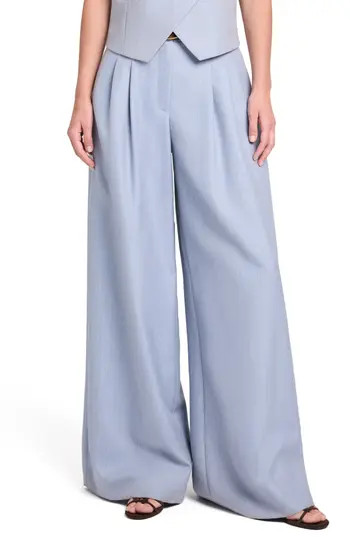 TWP Avery Wool Wide Leg Pants in Halogen Blue at Nordstrom Rack, Size 8 | Nordstrom Rack
