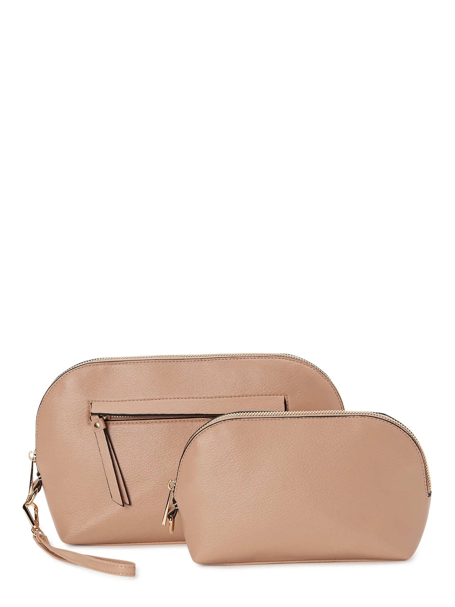 Time and Tru Women’s Travel Pouch 2-Pieces Latte | Walmart (US)