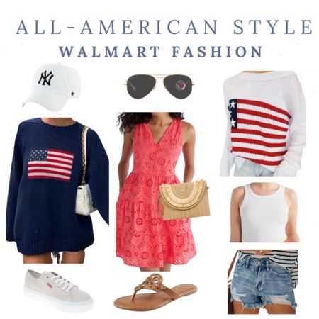 Get ready for summer with these All-American looks from Walmart! The sweaters are very light weight and the cut-offs are STRETCHY!  

I’m wearing an XS in the dress and a small in everything else. The sandals are inspired by Tory Burch and run true to size. 

#walmartpartner @walmart @walmartfashion #ad #walmart #walmartfashion #july4 #july4outfits 

#LTKStyleTip #LTKSeasonal #LTKFindsUnder50