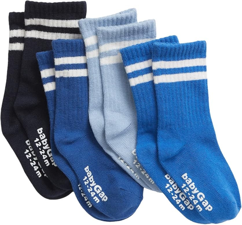 GAP baby-boys 4-pack Crew Socks | Amazon (US)