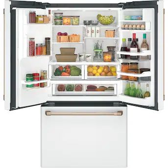 Cafe 27.8-cu ft Smart French Door Refrigerator with Ice Maker (Matte White) ENERGY STAR Lowes.com | Lowe's