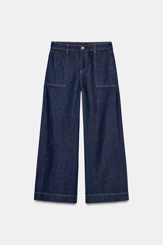 Z1975 MID-WAIST WIDE-LEG JEANS | Zara US