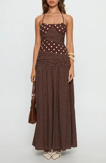 Marguerite Halter Dot Print Maxi Dress | Nordstrom