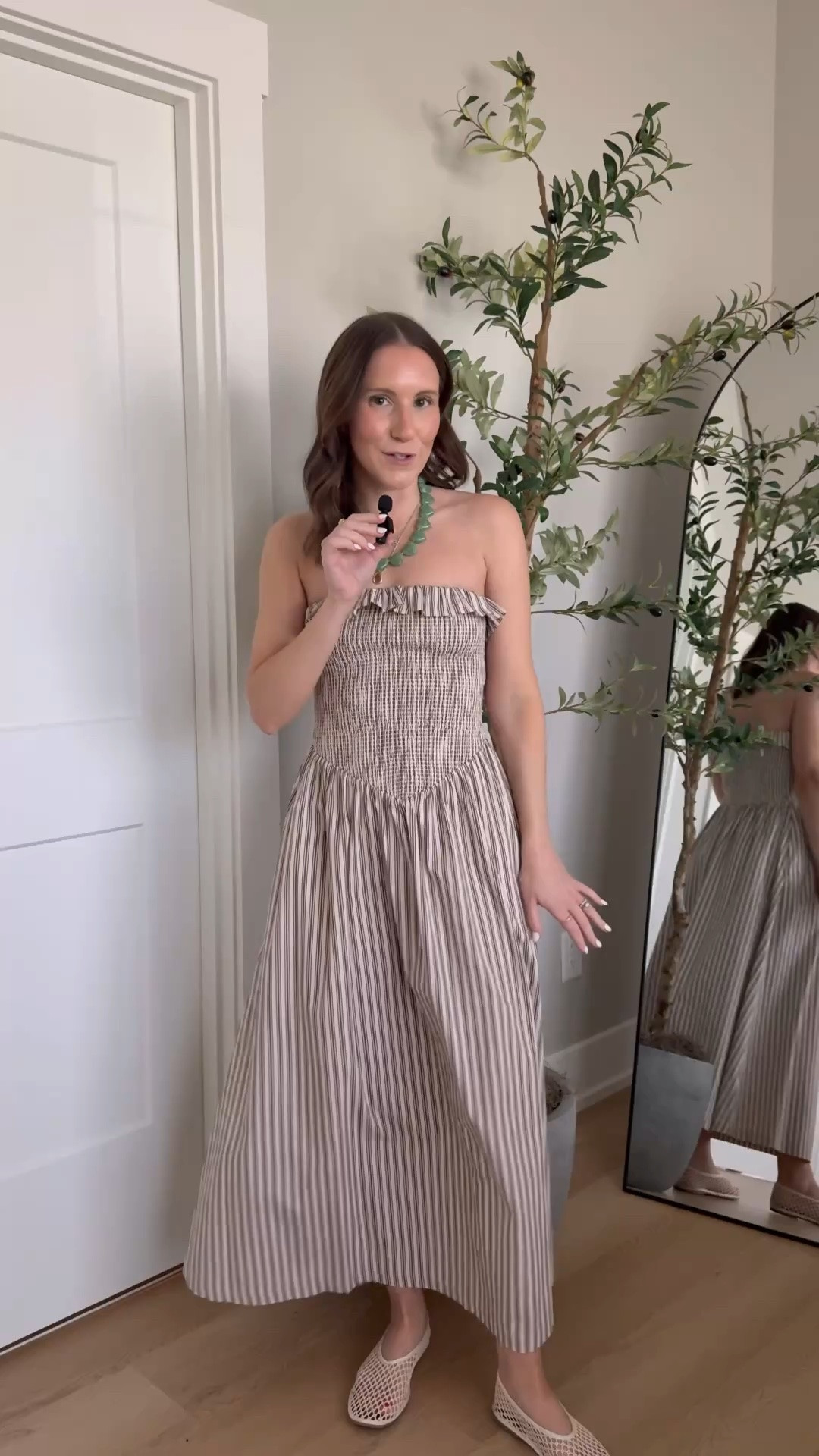 Summer dress of my dreams! Love this strapless midi dress. The ruffle detail, ruched bodice and v cute make this so cute and flattering. Currently on sale + extra 15% off with code SHORTSAF. Wearing size xs

Midi dress, Abercrombie style, what to wear, striped dress, strapless dress, Abercrombie find