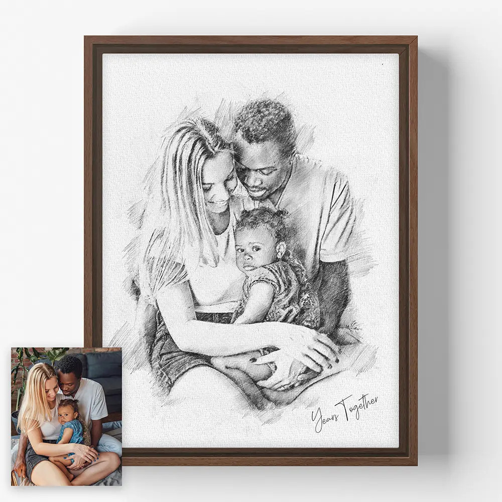 The Sketch Edit - Custom Family Portrait Canvas | Lime & Lou (US)