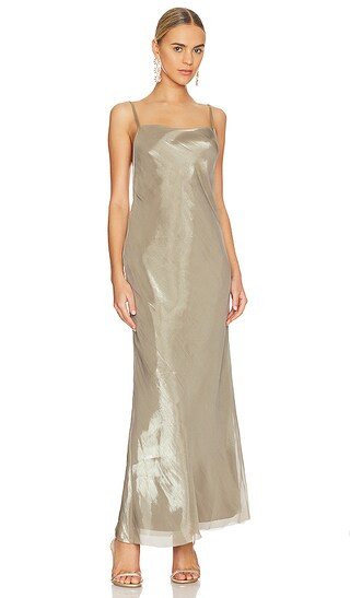 Fleur Maxi Dress in Iridescent Silver | Revolve Clothing (Global)
