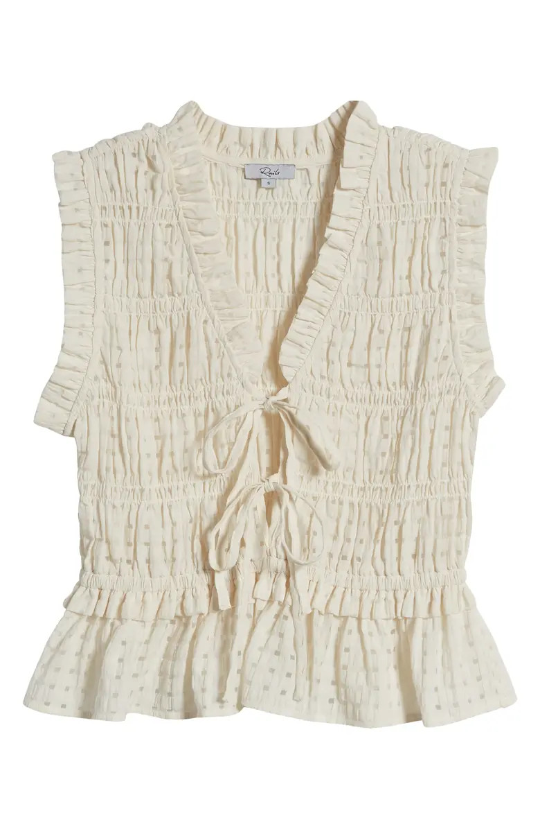 Martine Smocked Ruffle Crop Top | Nordstrom