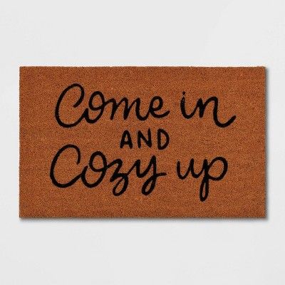 1&#39;6&#34;x2&#39;6&#34; Come In and Cozy Up Doormat Black - Threshold&#8482; | Target