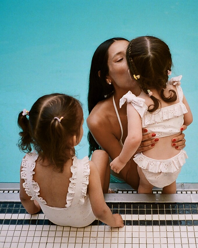 minnow™ X Crewcuts girls' eyelet tie-shoulder two-piece swimsuit with UPF 50+ | J. Crew US