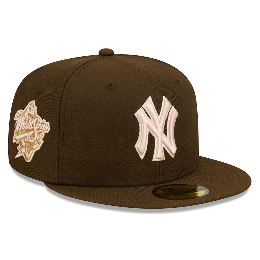 New York Yankees New Era 1999 World Series Pink Undervisor 59FIFTY Fitted Hat - Brown | Fanatics