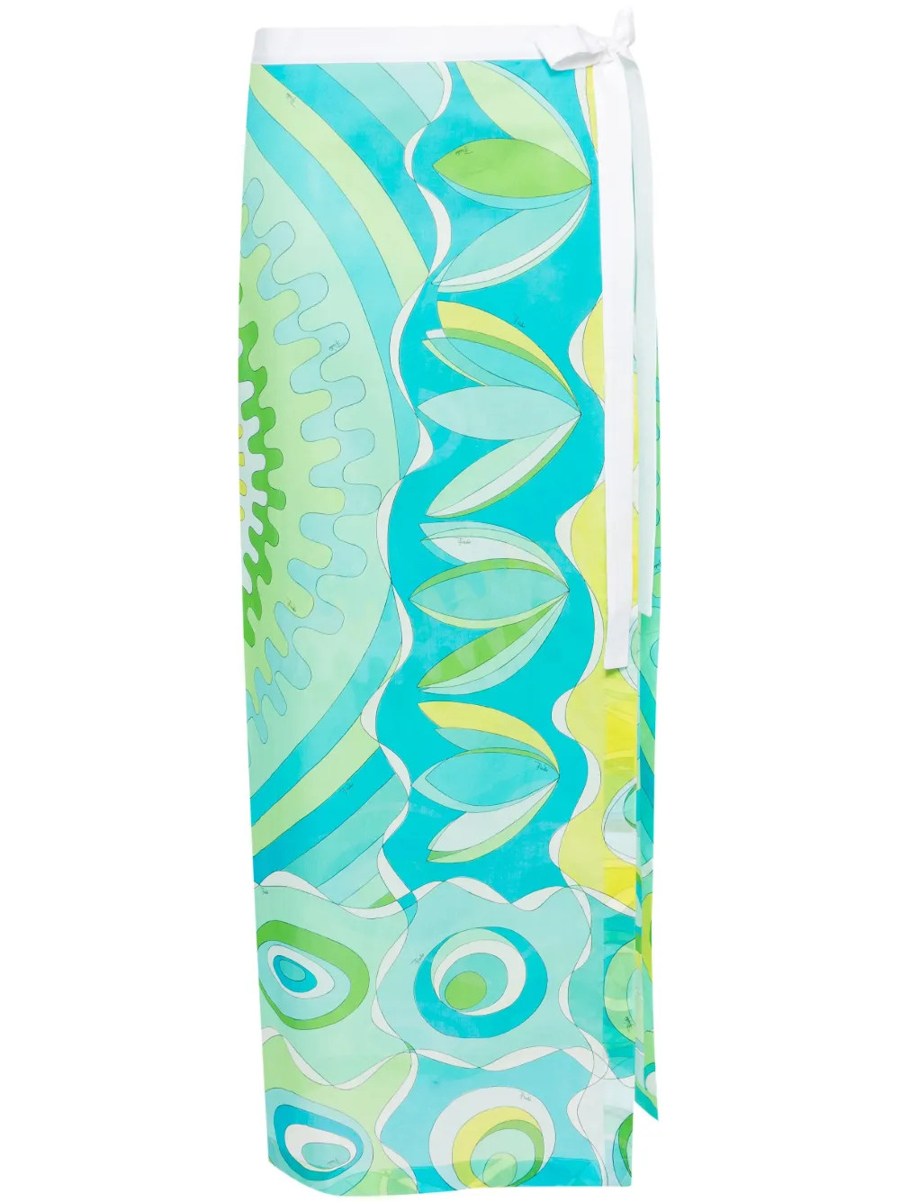 PUCCI Bersaglio-print Tied Maxi Skirt | Blue | FARFETCH | Farfetch Global