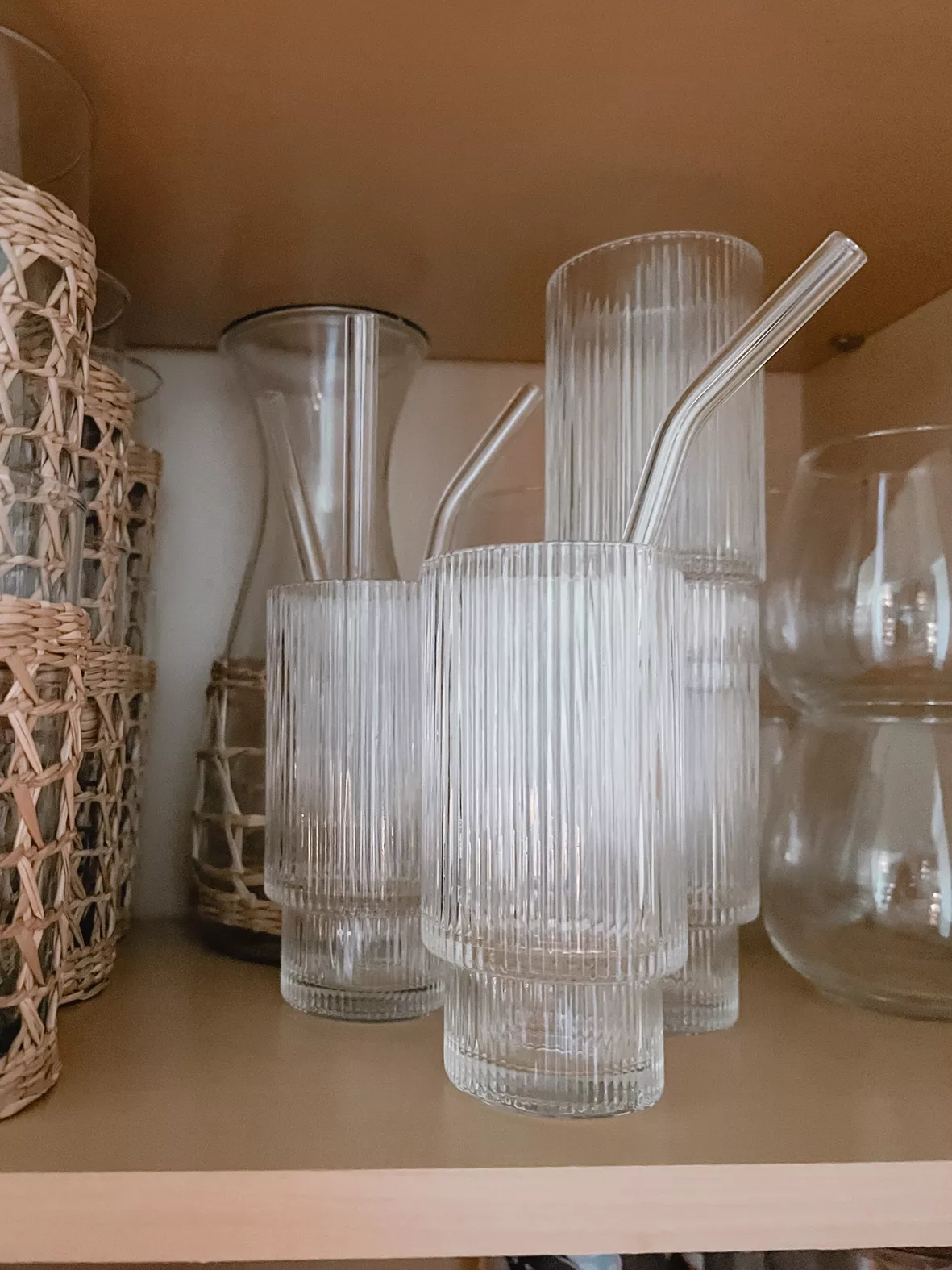 ALINK Ribbed Drinking Glasses with … curated on LTK