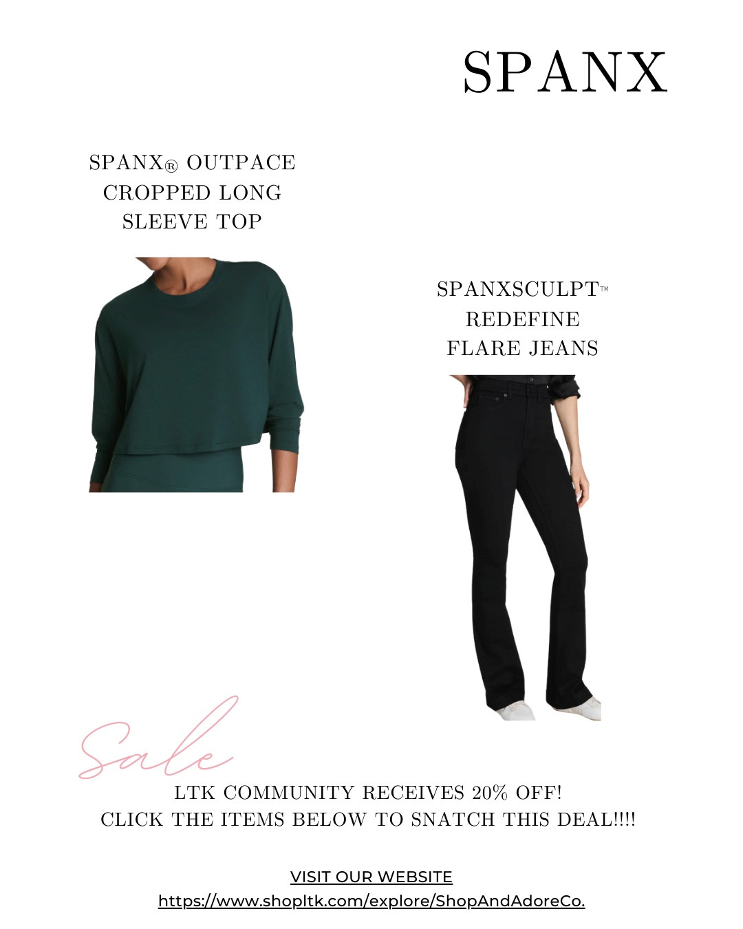 One of my most worn brands — now 20% OFF.

Shop @Spanx spanx through my LTK to unlock the exclusive code.

Comment “SALE” and I’ll send you the LTK link #SpanxStyle #LTKCreator #SpanxEssentials #SpanxLeggings

#LTKSpringSale #LTKootd #LTKSpringSale #LTKSaleAlert