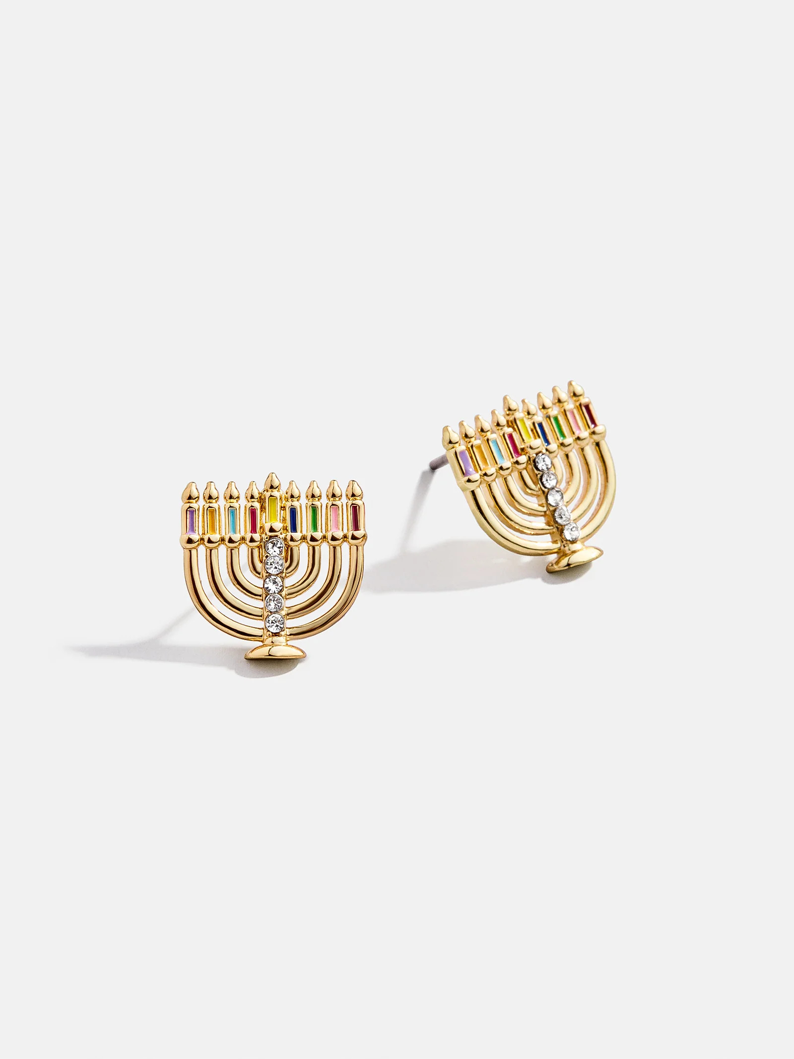 Shine Bright Earrings - Menorah Delicate Stud Earrings | BaubleBar (US)