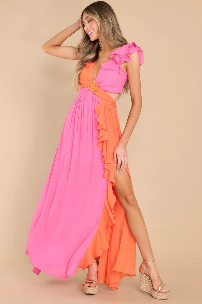 Two To Tango Pink Multi Maxi Dress | Red Dress 