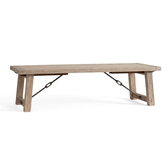 Benchwright Extending Dining Table, Gray Wash | Pottery Barn (US)