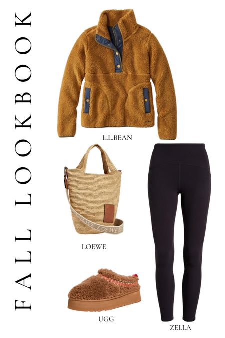 Fall lookbook - cozy weekend outfit - leggings - pullover - slippers - xs - TTS