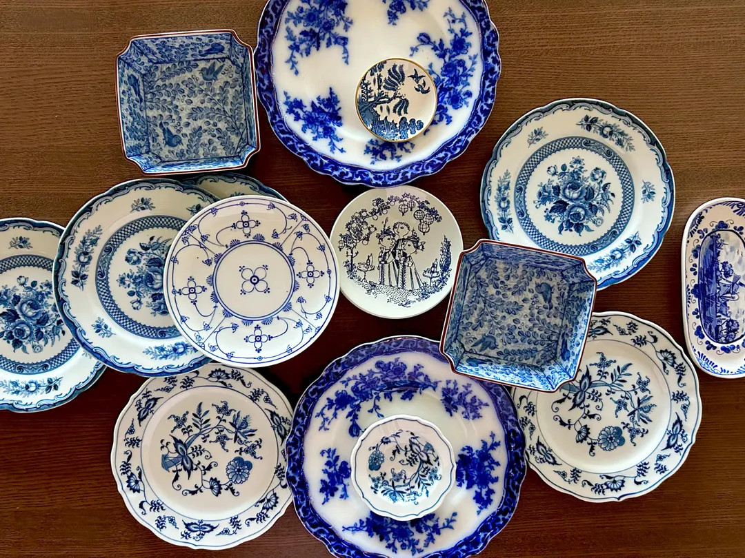 Blue &white Plate Mismatched Wedding Bridgerton Plate Gallery Wall Platetea Party England Craftin... | Etsy (US)