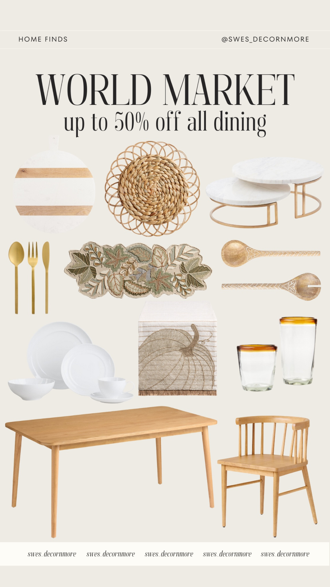 World Market has all dining tables & chairs, dinnerware, serveware, & more on sale for up to 50% off now! Great time to update your dining & kitchen for the fall season! 

#LTKSeasonal #LTKSaleAlert #LTKHome