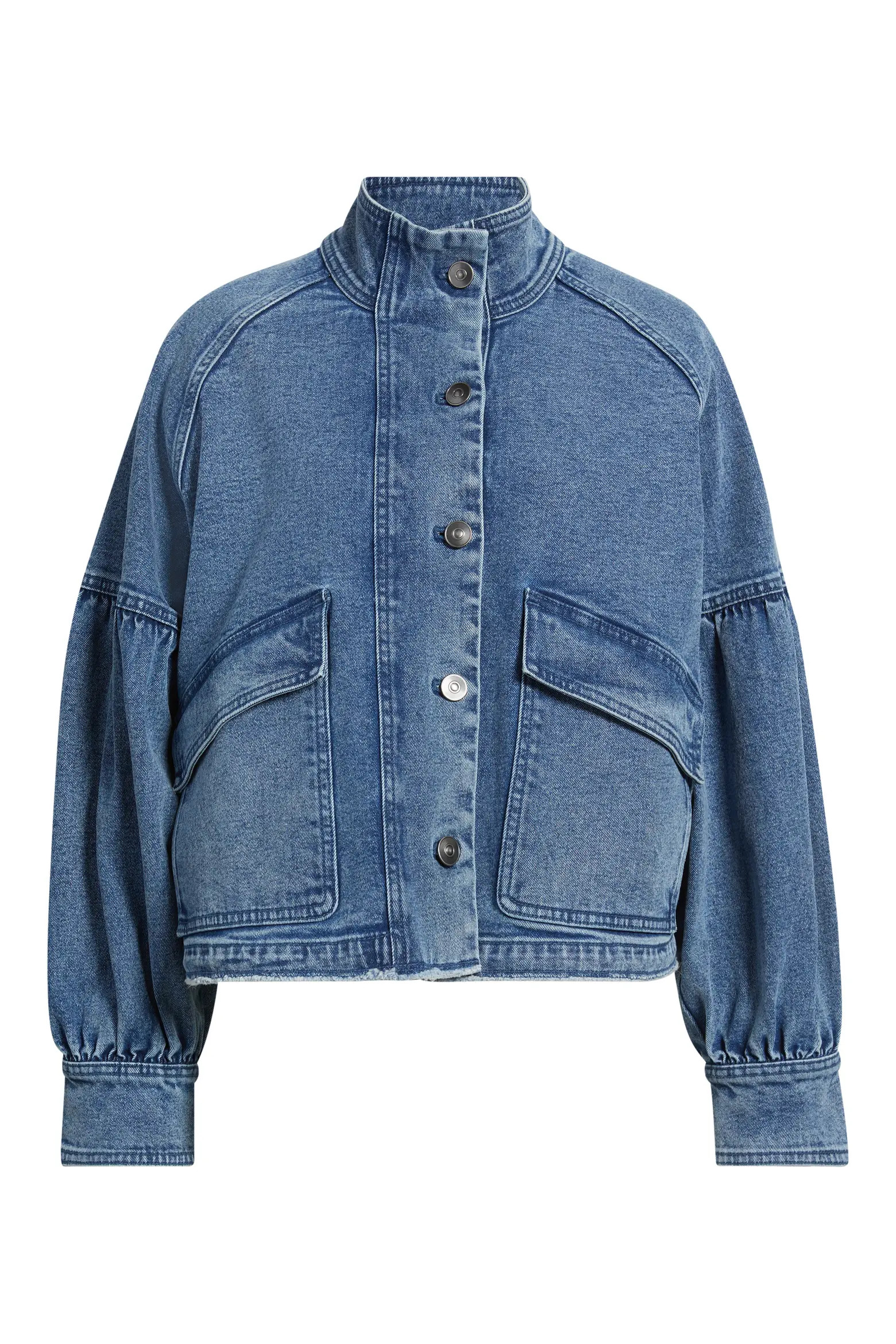 Treasure & Bond Blouson Sleeve Denim Jacket (Women) | Nordstrom | Nordstrom