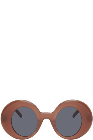 Red Oversized Round Sunglasses | SSENSE