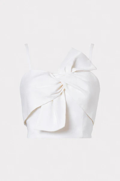 Bree Linen Bow Top | MILLY