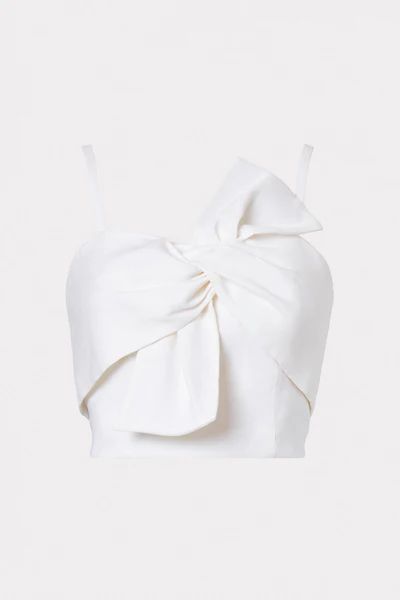 Bree Linen Bow Top | MILLY